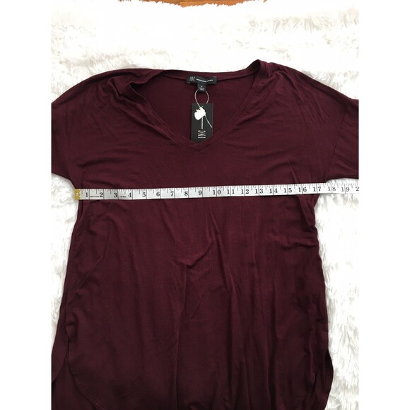 INC Shirt Long Sleeves Burgundy V-Neck Casual Pullover Size S - Picture 6 of 11